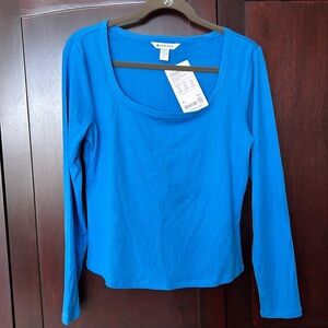 NWT (not attached) Athleta Rib Square Neck Top
